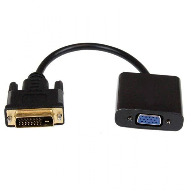 

Конвертер DVI-D - VGA переходник преобразователь, Черный