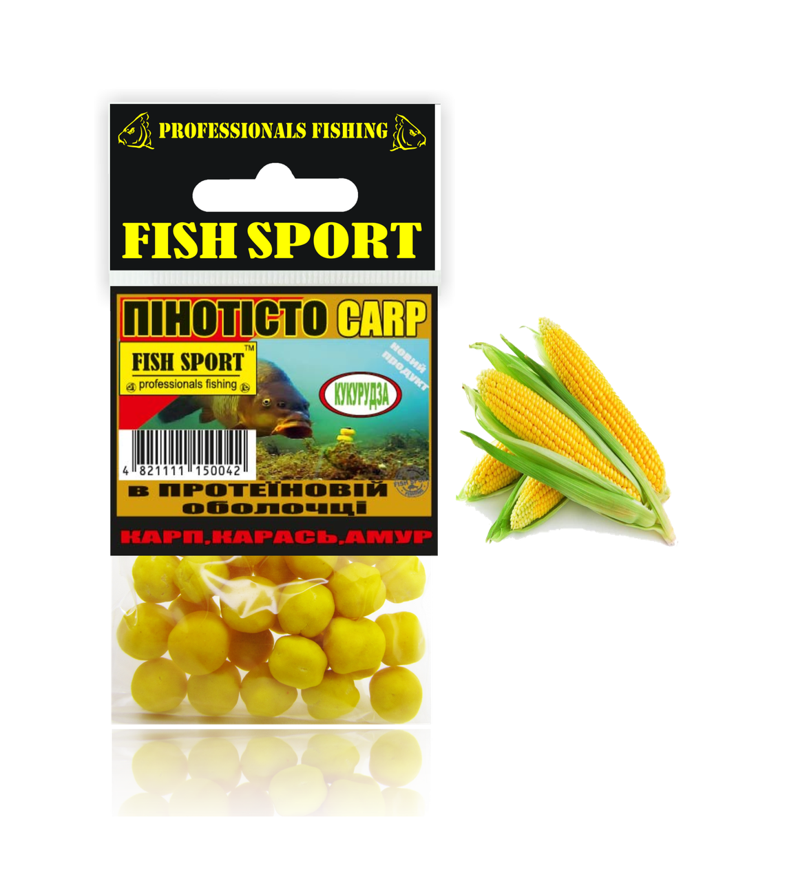 

Пенотесто CARP (КУКУРУЗА) в протеиновой оболочке, Жёлтый