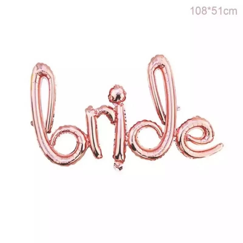 

Фольгированные буквы BRIDE розовое золото