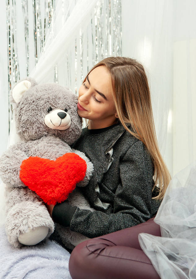 

Плюшевый мишка Фрэнк 65 см серый