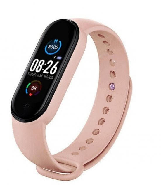 

Цветной фитнес браслет Xiaomi Mi Band 5 Фитнес трекер М5 (Розовый)
