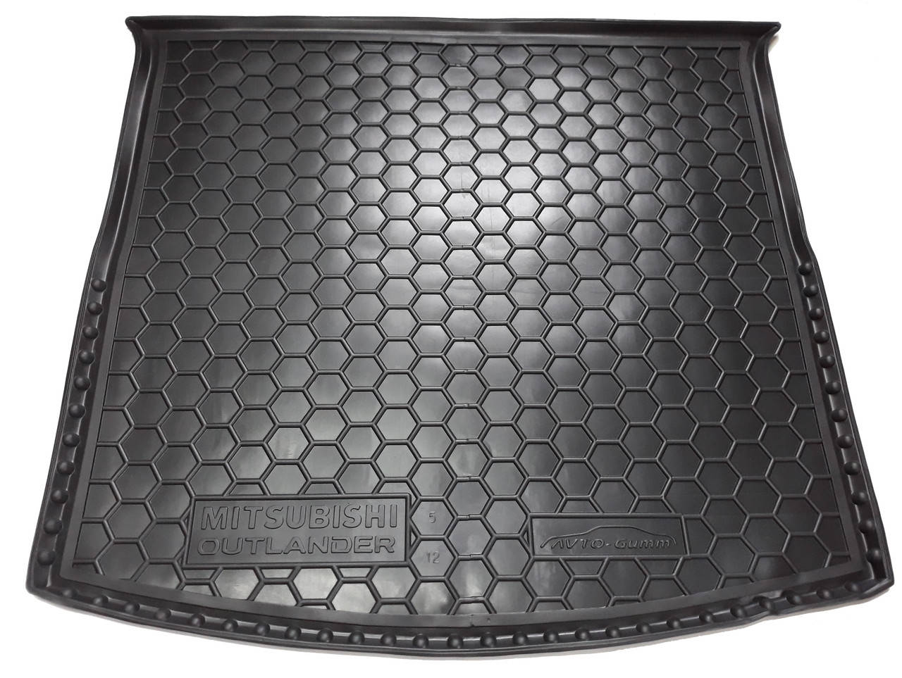 

Коврик в багажник Mitsubishi Outlander (Митсубиси Аутлендер с органайзером) с 2012-, Черный