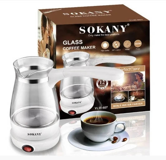 

Кофейная электро турка Sokany YLW-607 500 мл 600 Вт