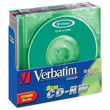 

Диски CD-RW Verbatim mini 8 cm