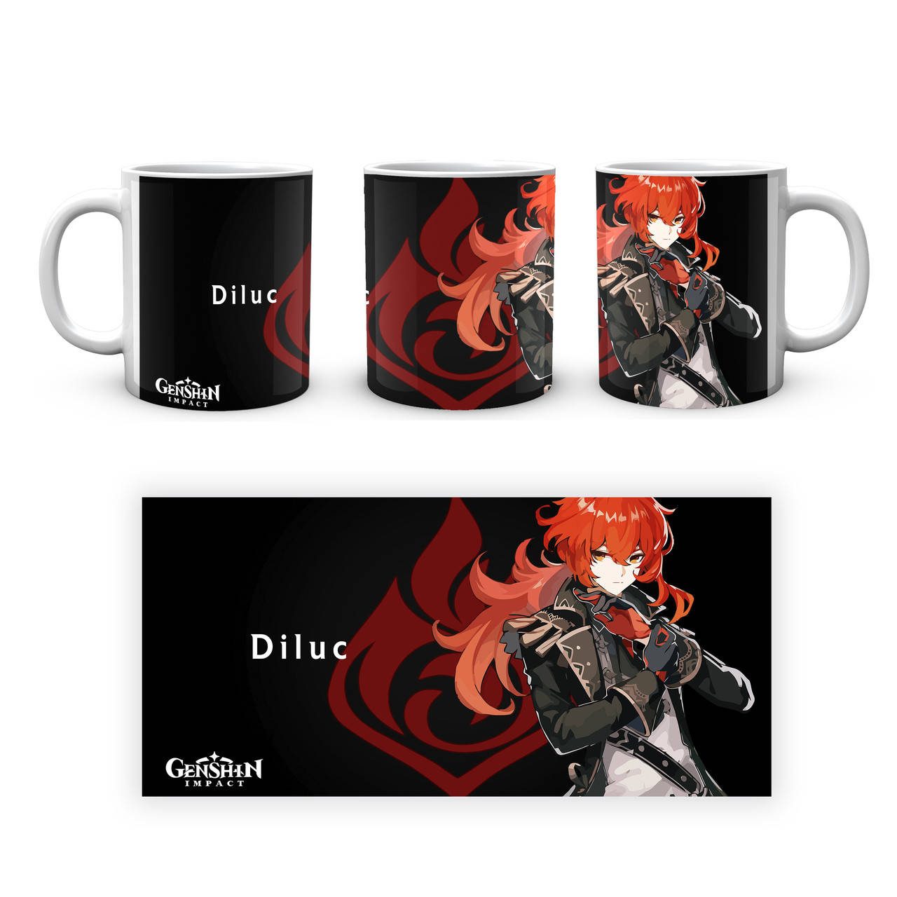 

Кружка GeekLand Genshin Impact Геншин Импакт Diluc Дилюк GN 02.485, Белый