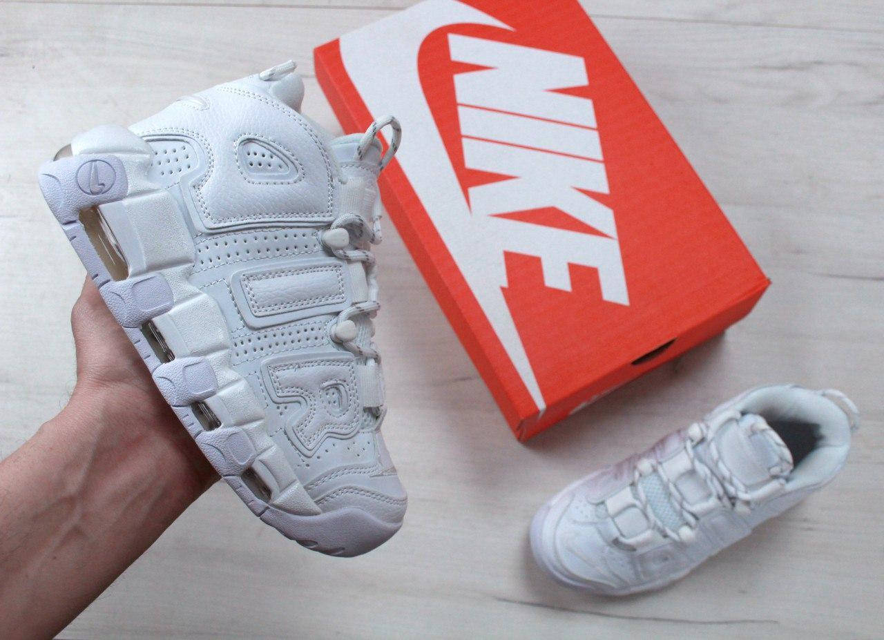 

Женские кроссовки Nike Air More Uptempo Triple White Найк Эир Мор Аптемпо 36, Белый