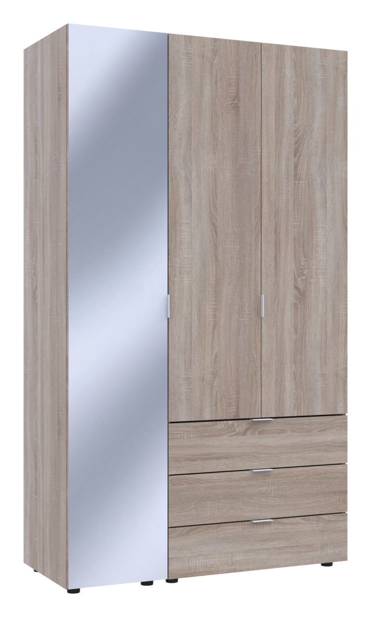 Шафа для одягу Doros Гелар Дуб сонома 2ДСП/Дзеркало 116.5х49.5х203.4 (42002156) 4