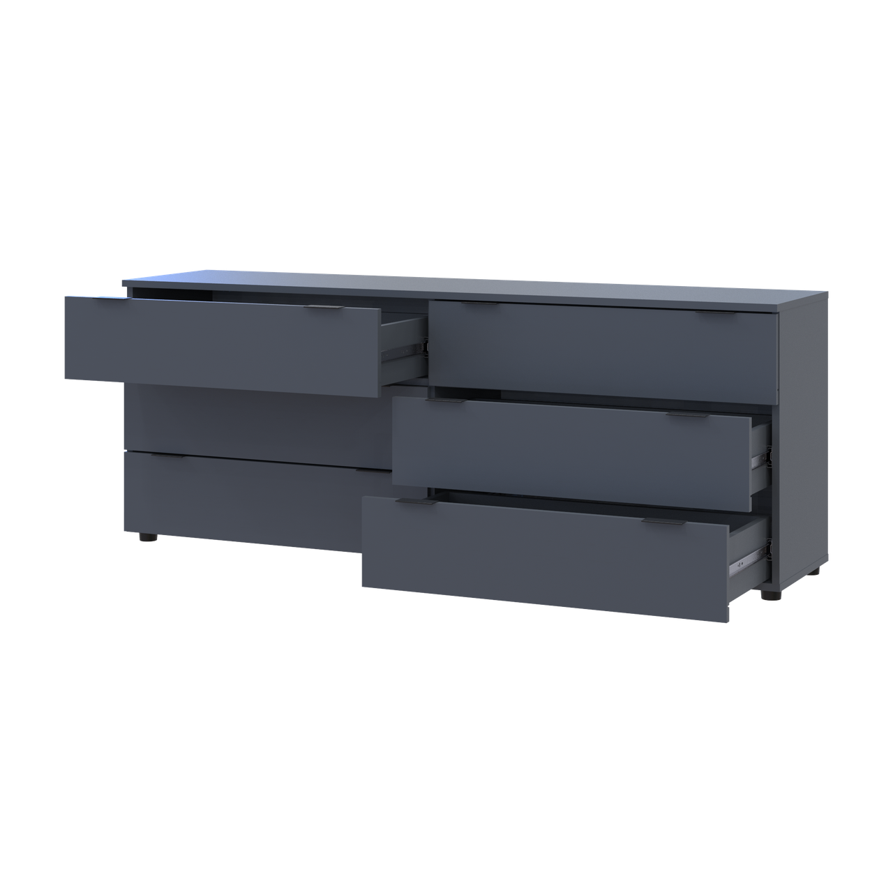 Комод Doros Рон 9 Графіт 6 Шухлядок 160х38х62 (41516176) 3