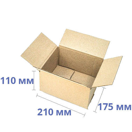 

Картонная коробка (210 х 175 х 110) , бурая, гофротара, гофрокоробка, почтовые коробки для посылок