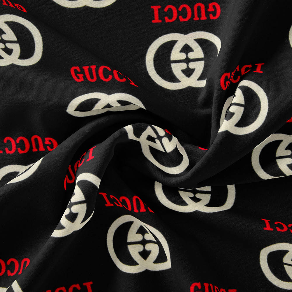 

Ткань штапель Бренди Gucci 2 чорний, Черный