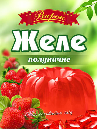 

Желе клубничное на желатине 40 г ТМ "Впрок"