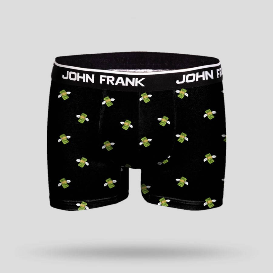 

Трусы мужские John Frank черные с долларами JFBD306 XL, Черный