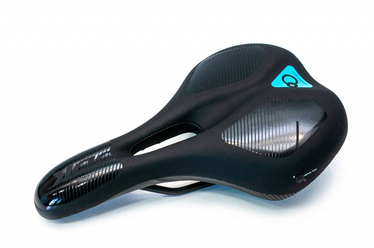 

Седло женское с отверстием Memory foam 280*170 DDK DDK-3153MF (черный с голубым)