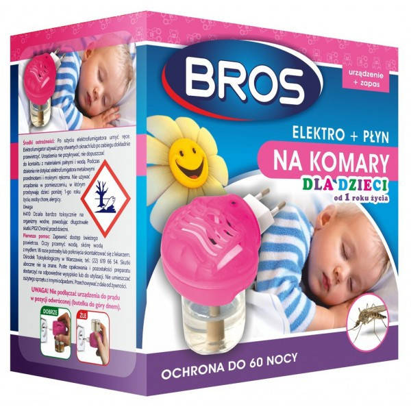 

Средство от комаров Bros электрофумигатор + жидкость от комаров для детей