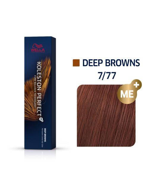 

Краска для волос Wella Professionals Koleston Perfect с технологией ME+ 7/77 - Интенсивно-коричневый блондин