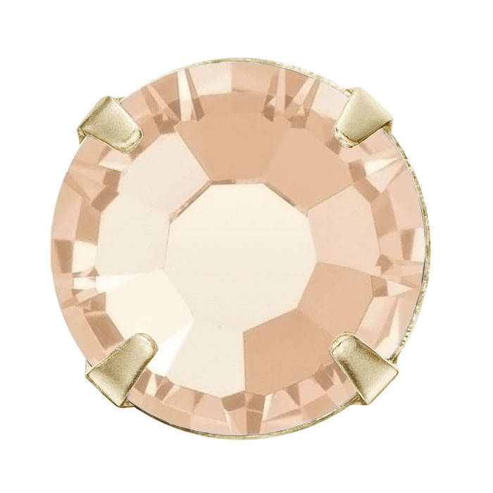 

Стразы в цапах Preciosa (Чехия)  Light Peach/золото, Персиковый