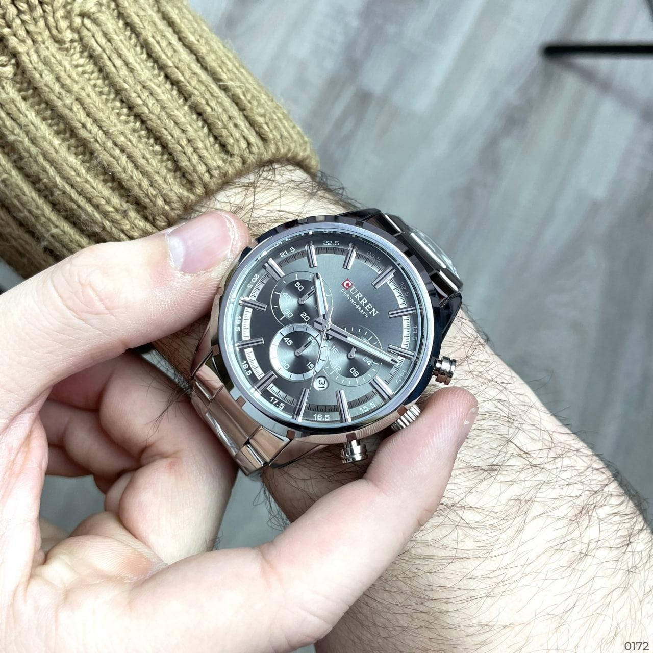 

Часы мужские наручные Curren 8355 Silver-Black