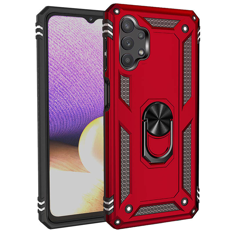 

Ударопрочный чехол Serge Ring for Magnet для Samsung Galaxy A32 4G, Красный