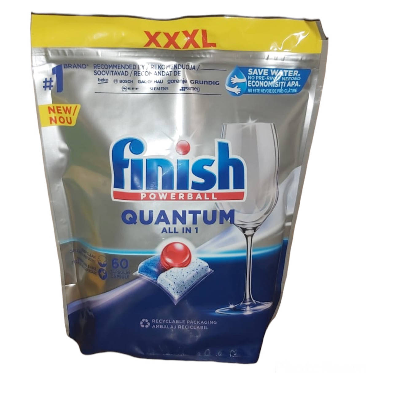 

Таблетки для посудомоечных машин FINISH QUANTUM max 60 шт