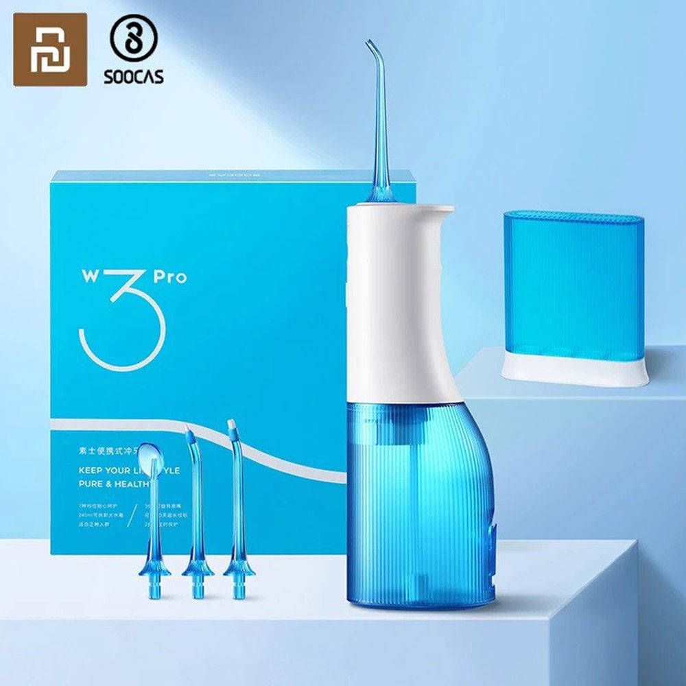 

Ирригатор Xiaomi SOOCAS W3 PRO Oral Irrigator (полный комплект, 4 насадки разных типов) про версия
