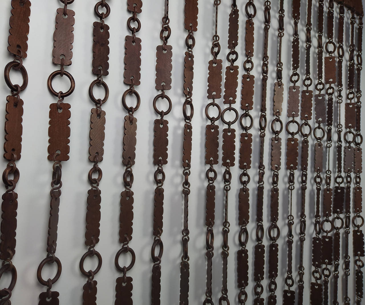 

Деревянные шторы на дверной проем "Планка" ширина 1 м, высота 2 м., Коричневый