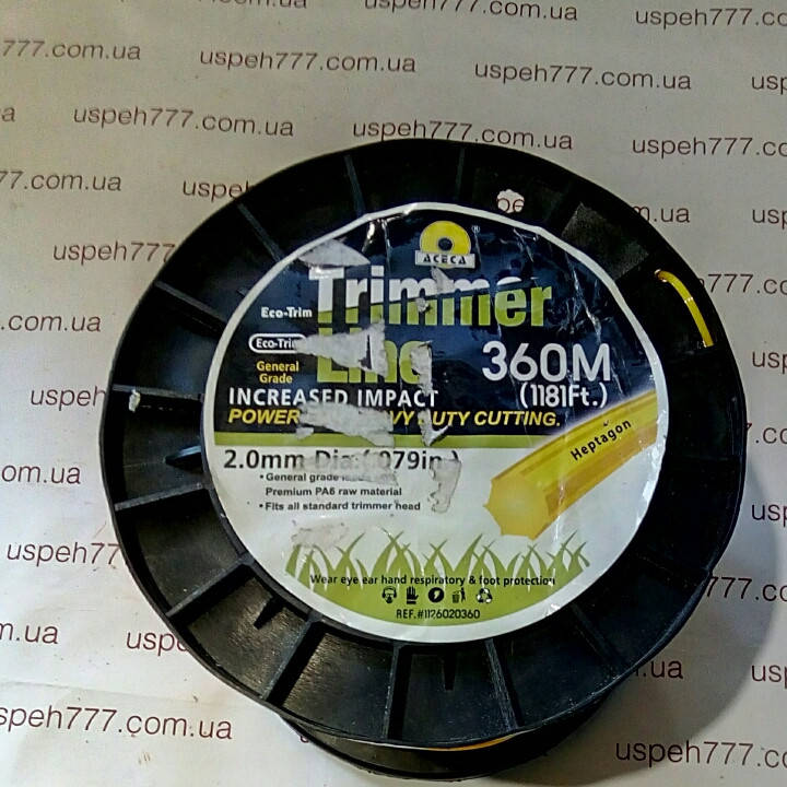 

Косильная струна d=2,0мм (кручённая 360м) Trimmer line