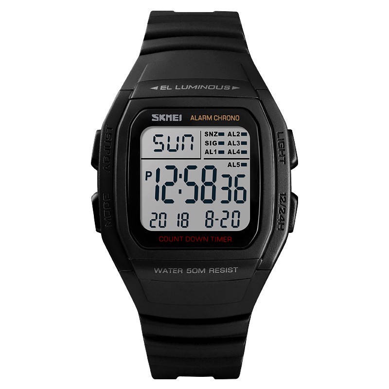

Мужские часы - Skmei 1278 - Black (quartz)