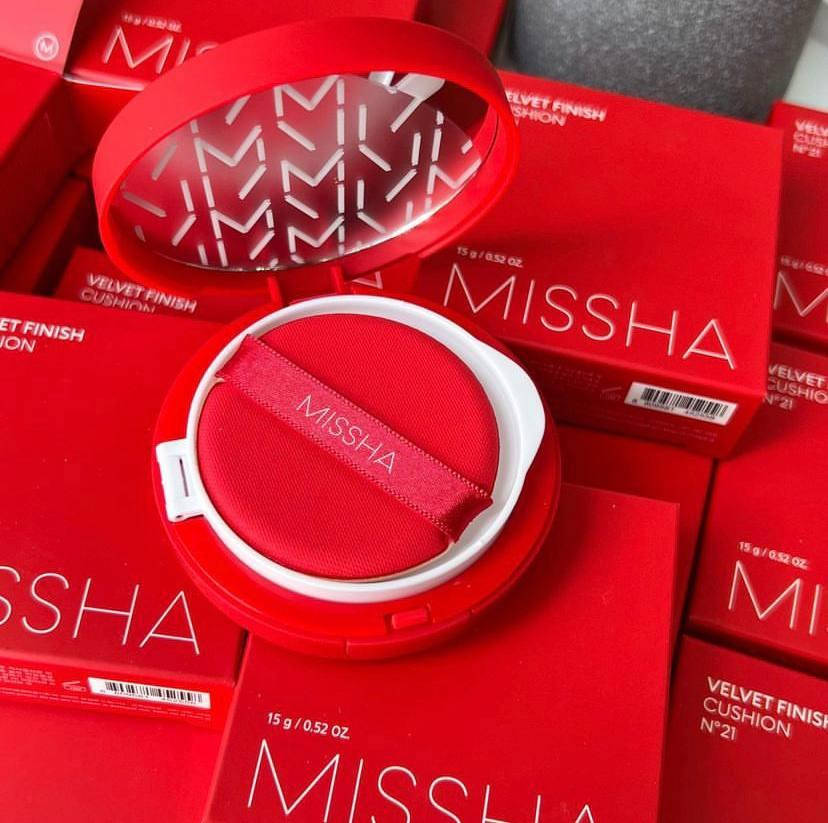 

Тональный кушон (№21) с матовым финишем Missha Velvet Finish Cushion SPF50+ PA+++