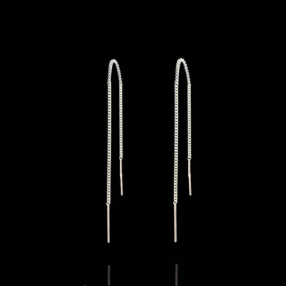 

Серебряные серьги протяжки продевки Selenit 21018