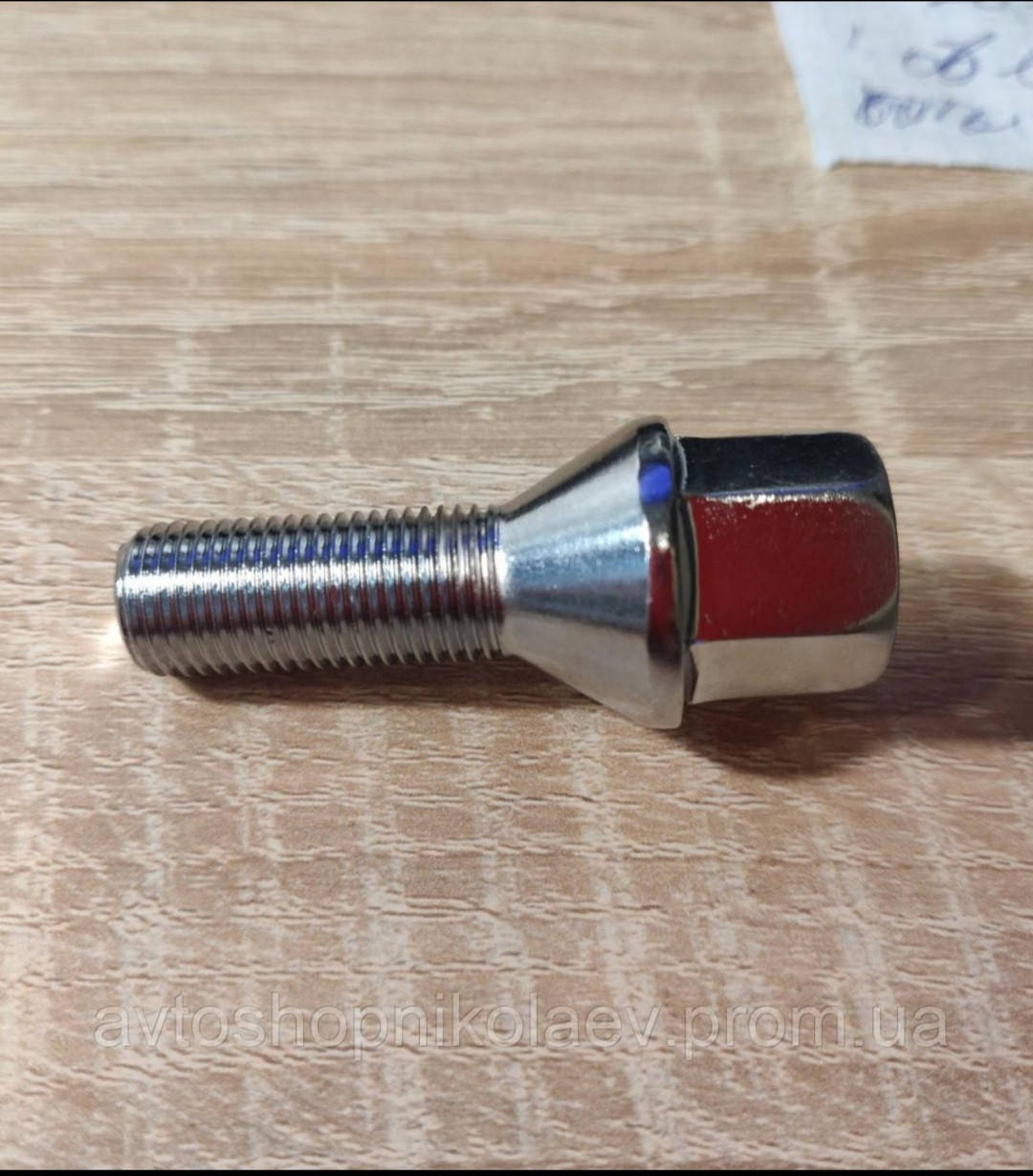 

Болт 14х1,5x28 конус хром 17 ключ