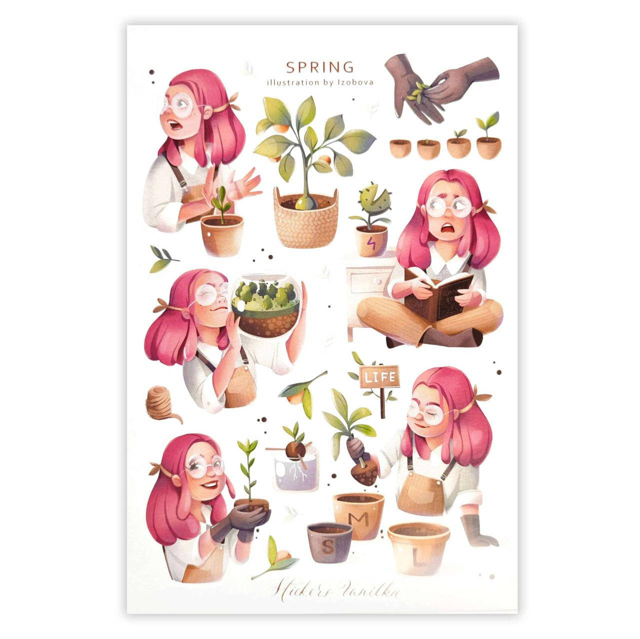 

Сет стикеров от Stickers Vanilka Spring 10.5х14.8 см