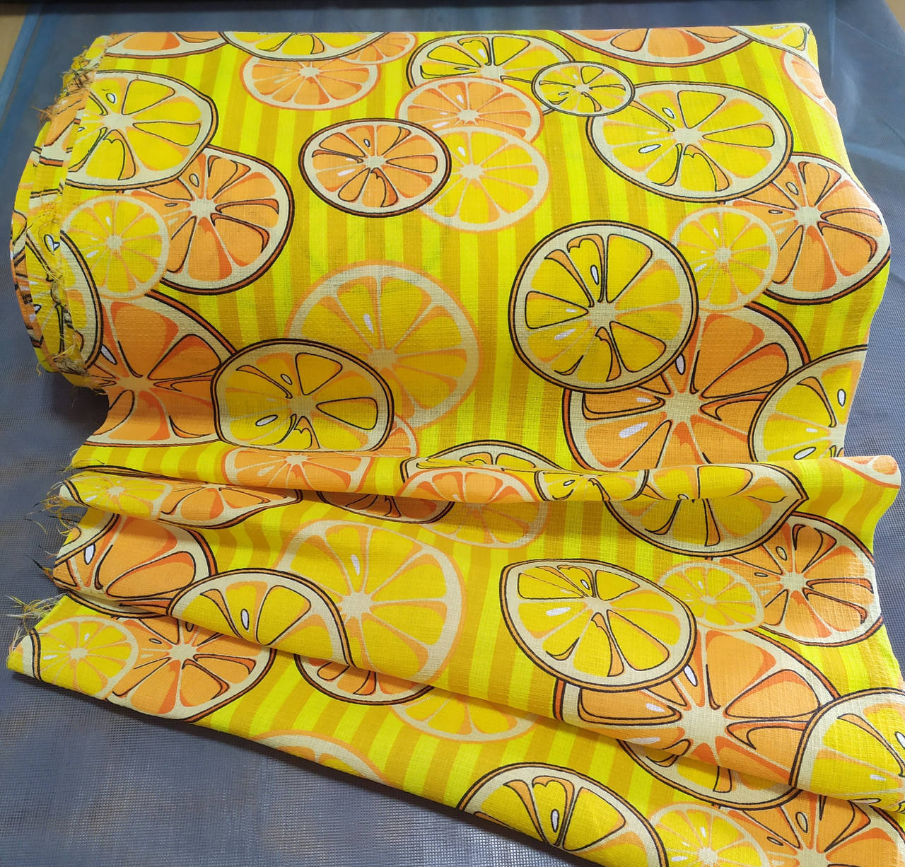 

Ткань для вафельных полотенец "Дольки лимона", Желтый