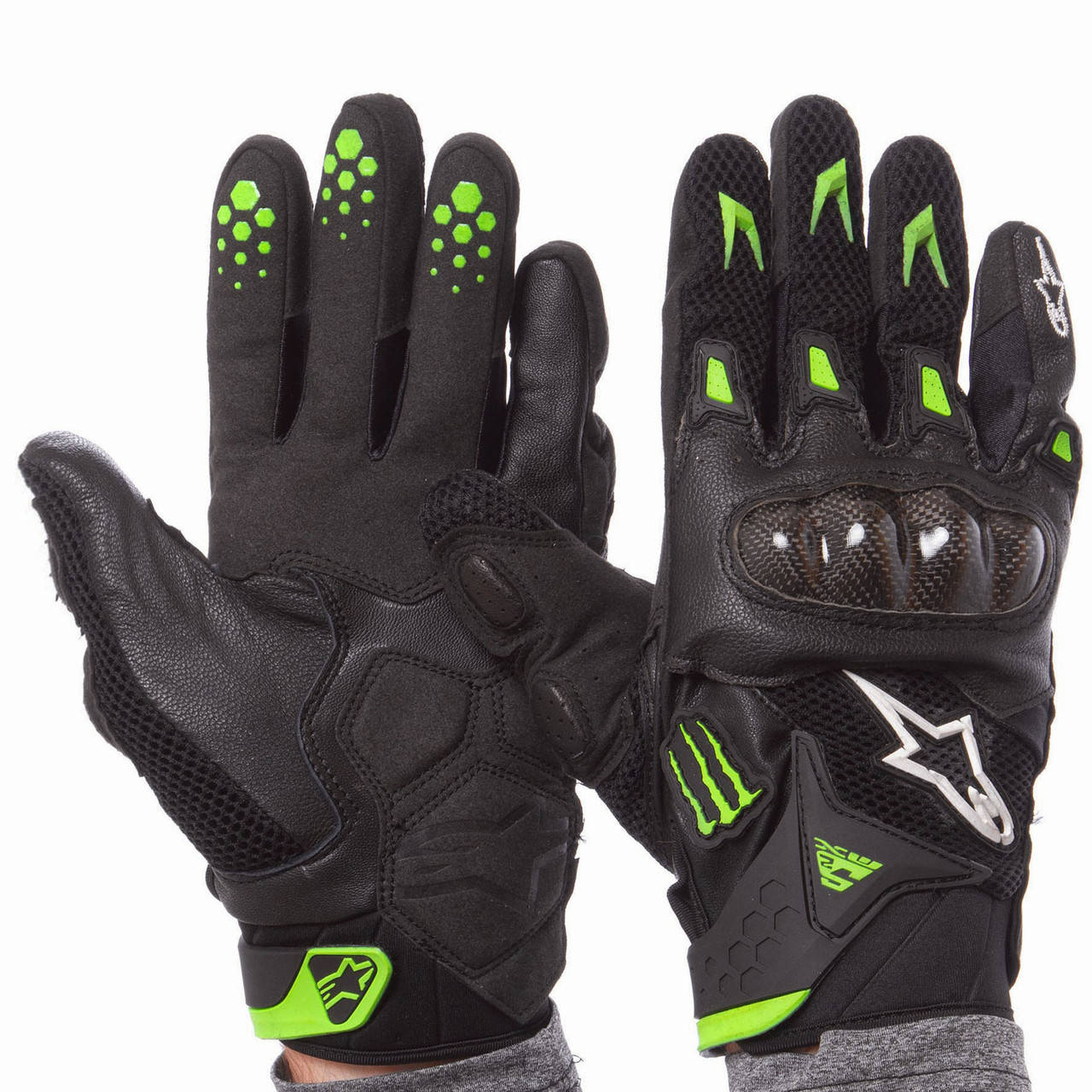 

Мотоперчатки Alpinestars MS-0313 L-XL черный-салатовый