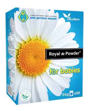 

Бесфосфатный стиральный порошок детский Royal Powder Baby 3кг.