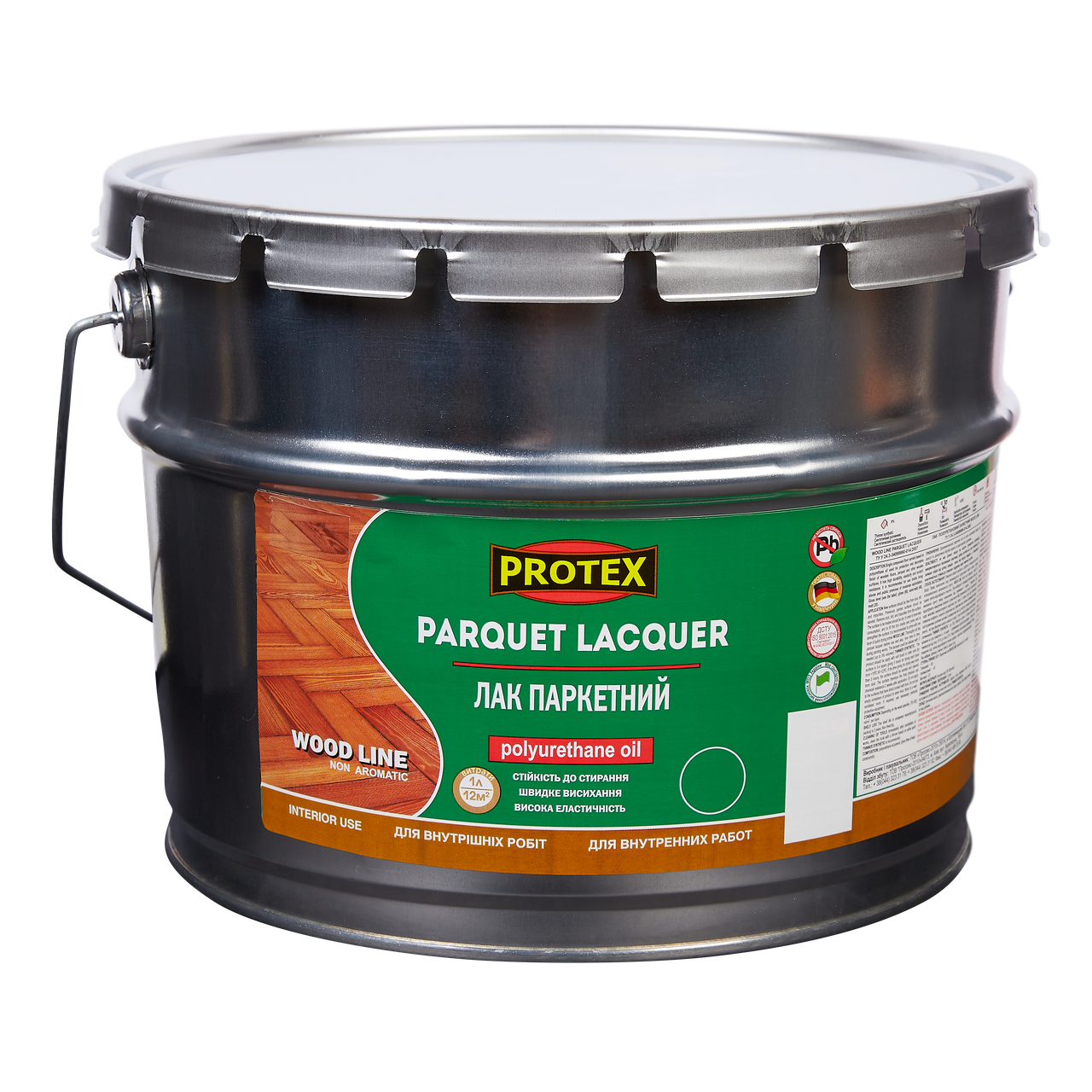 

Лак полиуретановый паркетный WOOD LINE PROTEX 9.1кг (10л) глян./полумат.