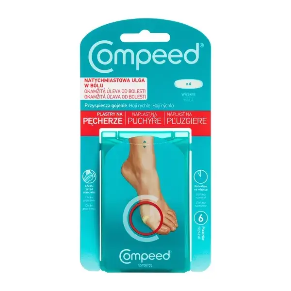 

Пластырь Compeed Small Компид для заживления волдырей на пальцах ног 6 шт