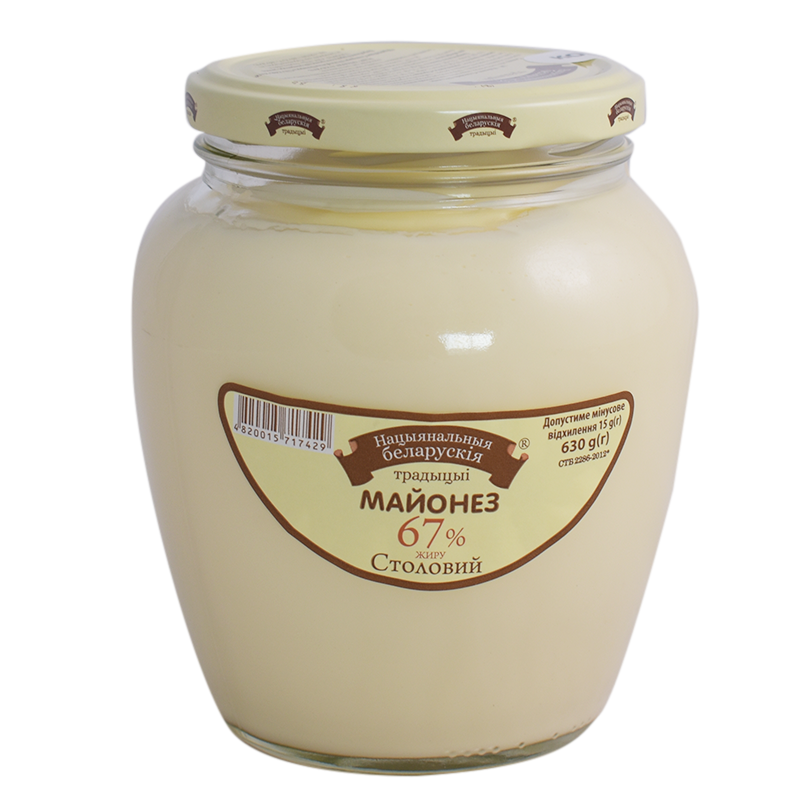 

Майонез Білоруські традиції Столовий 67% 630г (4820015717429)