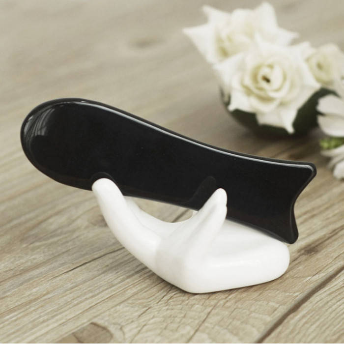 

Массажер Гуаша "Рыба" рог чёрный (12х3,5х0,4 см)