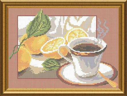 

Схема для вышивки бисером Чай с лимоном. Арт. СКМ-41