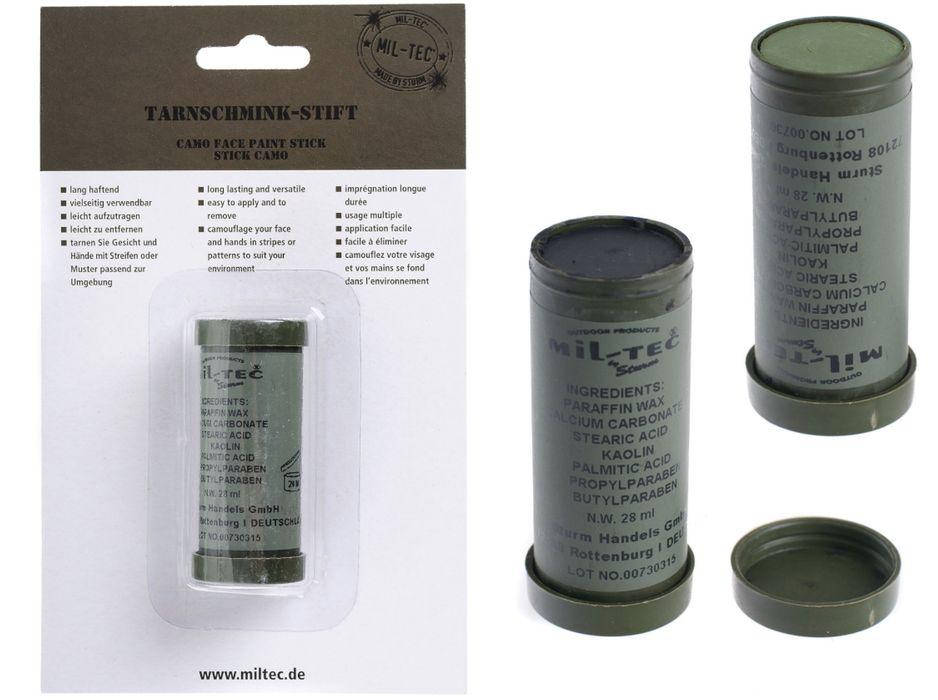 

Камуфляжная Краска для лица Mil-Tec Оливковый + Чёрный