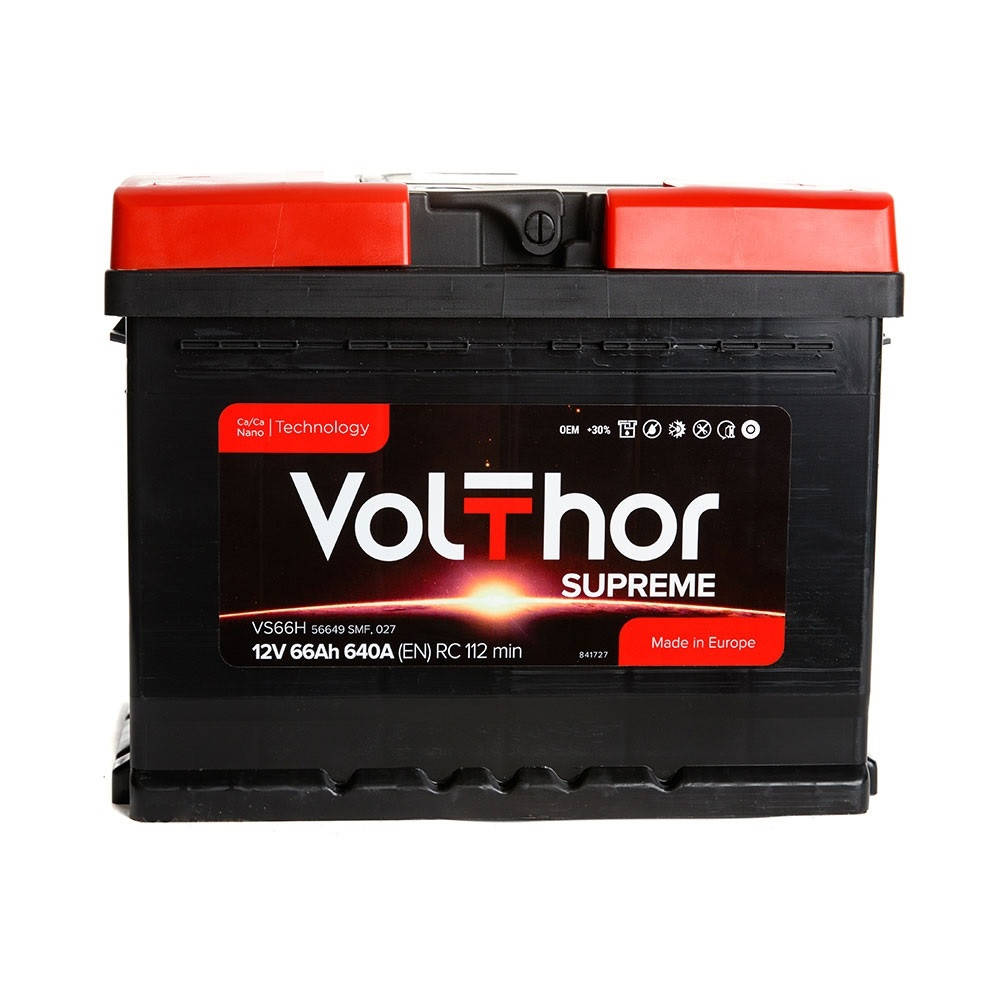 

Аккумулятор автомобильный VolThor 6СТ-66 АзЕ Supreme