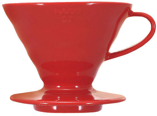 

Пуровер Hario V60 02 красный керамический для заваривания кофе на 1-4 чашки