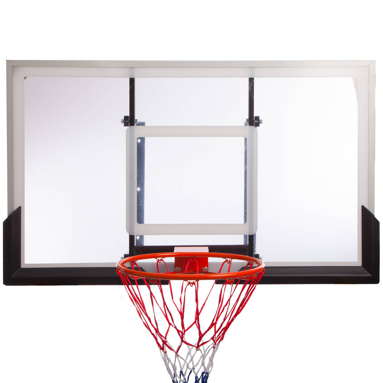 

Щит баскетбольный игровой Basketball Hoop 136х80 см с кольцом 45 см и сеткой (S027B)