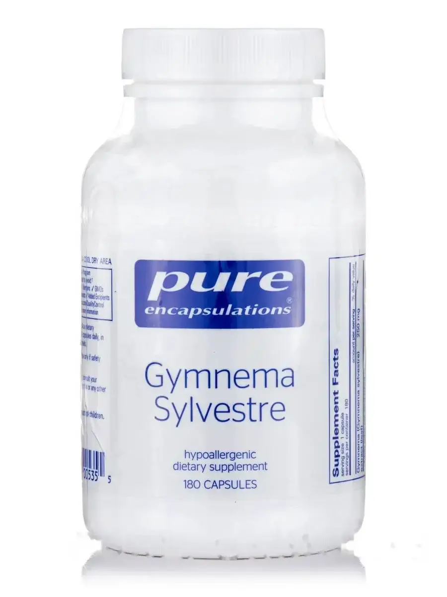 

Джимнема Сильвестр, Gymnema Sylvestre, Pure Encapsulations, 180 Капсул