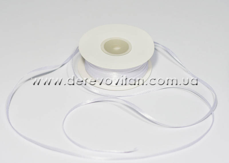 

Лента атласная белая, 0,3 см, Белый