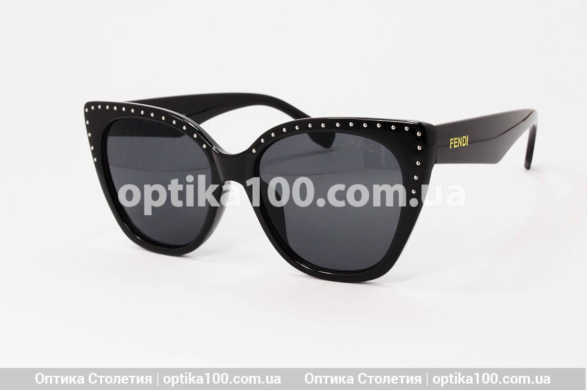 

Солнцезащитные очки ДЛЯ ЗРЕНИЯ в стиле FENDI. Уценка (смотрите фото) -5.0, Черный