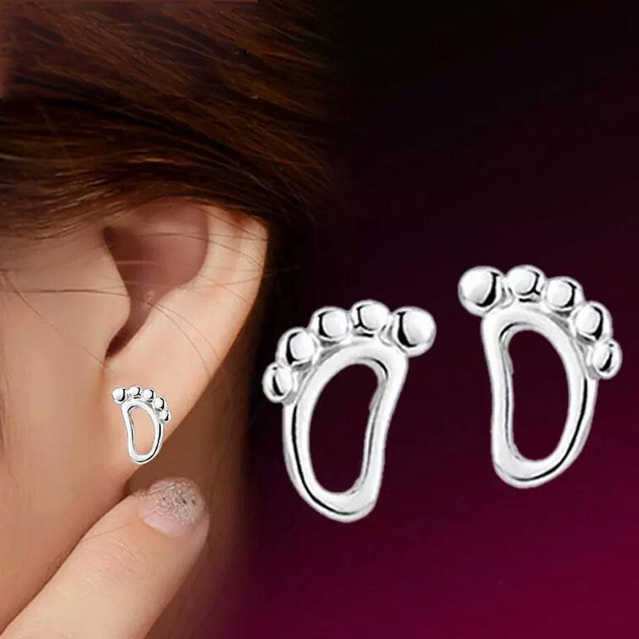 

Серьги гвоздики ювелирная бижутерия посеребрение 2535