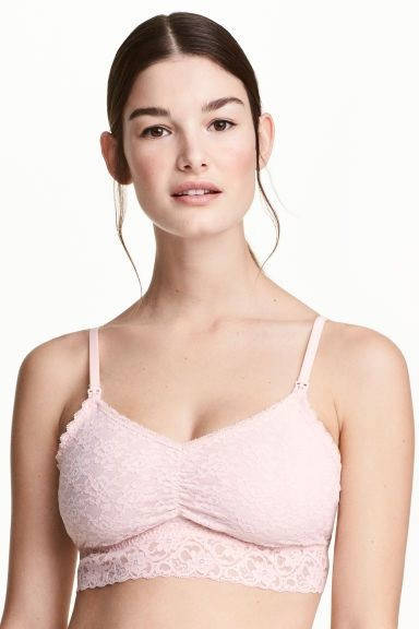 

Бюстгальтер для кормления H&M хлопковый, гипюр, Серый