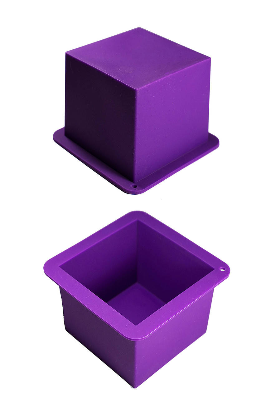 

Силиконовая форма для выпечки Куб 8,5 см высота 6,5 см, Разные цвета