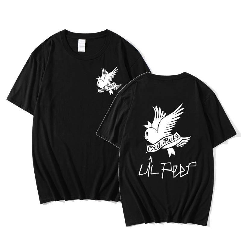 

Черная футболка Lil Peep Cry Baby Two-sides Logo, унисекс (мужская, женская, детская)